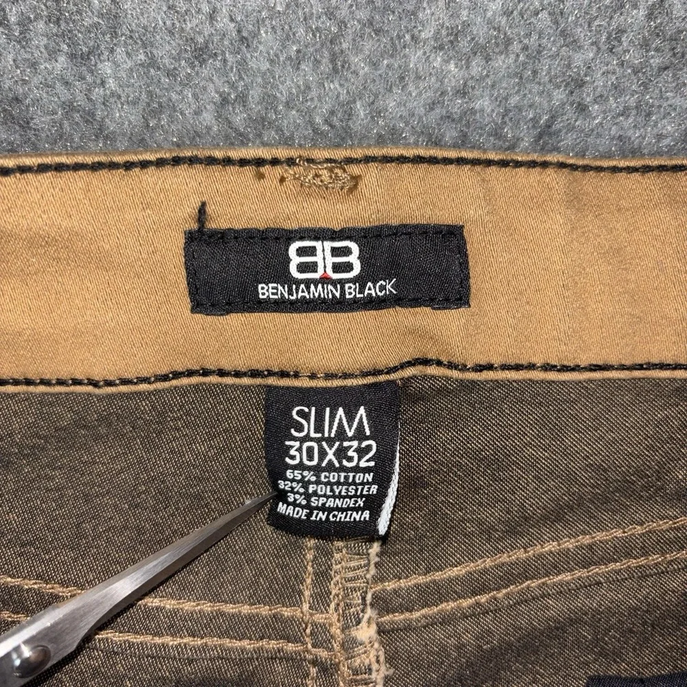 Benjamin Black Pants Mens 30x32 (Fits 30x30) Khaki Chino Slim Fit Streetwear EUC